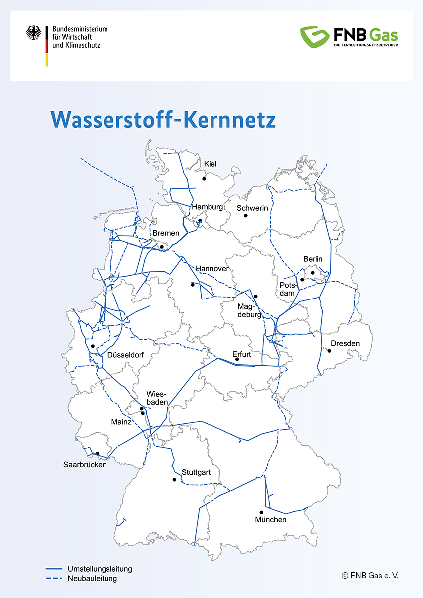 Entwurf Wasserstoff-Kernnetz 